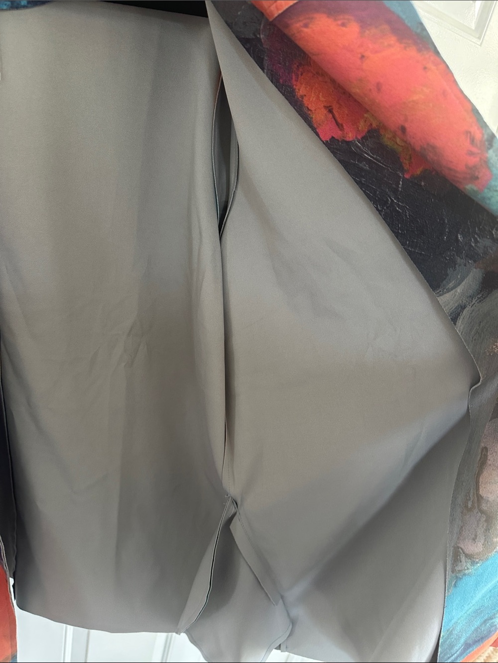 Colorwash Abstract Blazer Jacket - Claire Desjardins- Teal, Green & Coral - Picture 10 of 16